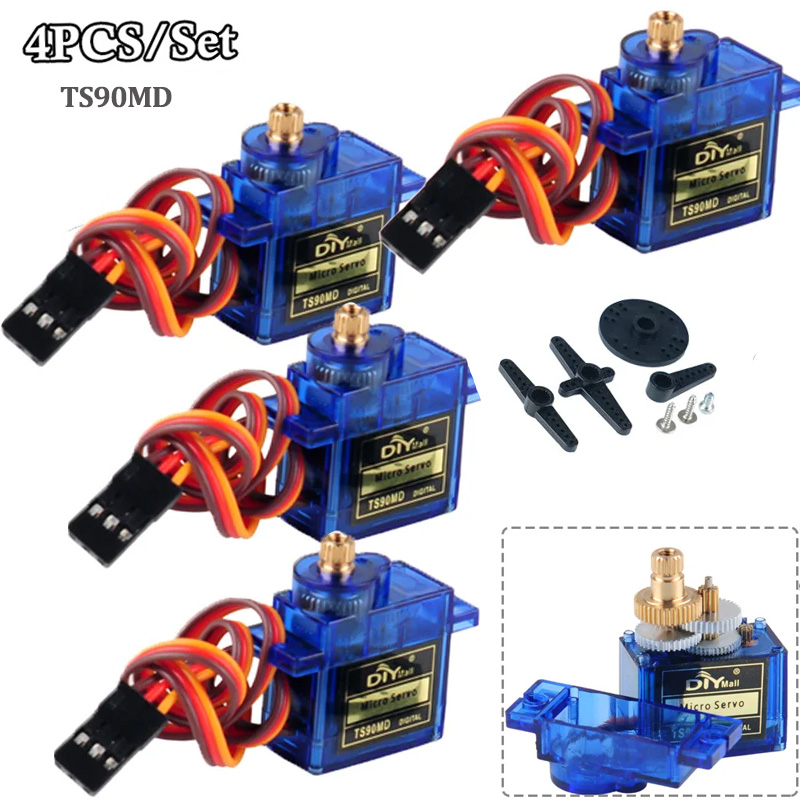 Rc Helicopter Servo - 4개 TS90MD 마이크로 디지털 서보 모터