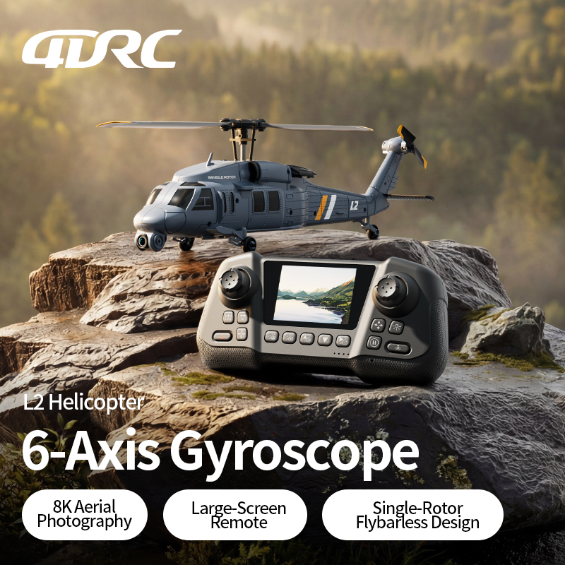 Rc Helicopter Single Rotor - 4DRC L2 RC 아파치 군용 전투