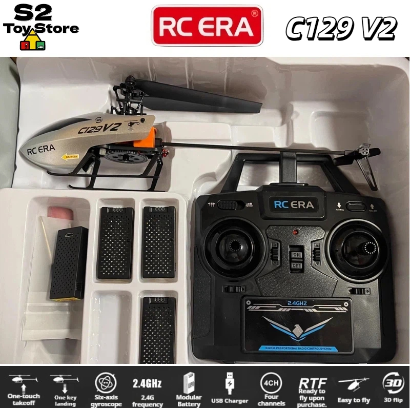 Rc Helicopter Single Rotor - RC ERA C129V2 4채널 2.4GHz 스마트