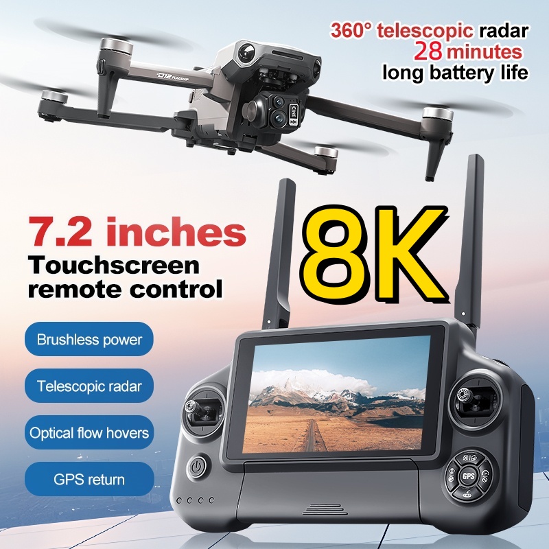 8K 3축 짐벌 브러시리스 7.2인치 터치스크린 FPV - Rc Helicopter Electric 리뷰 및 가격