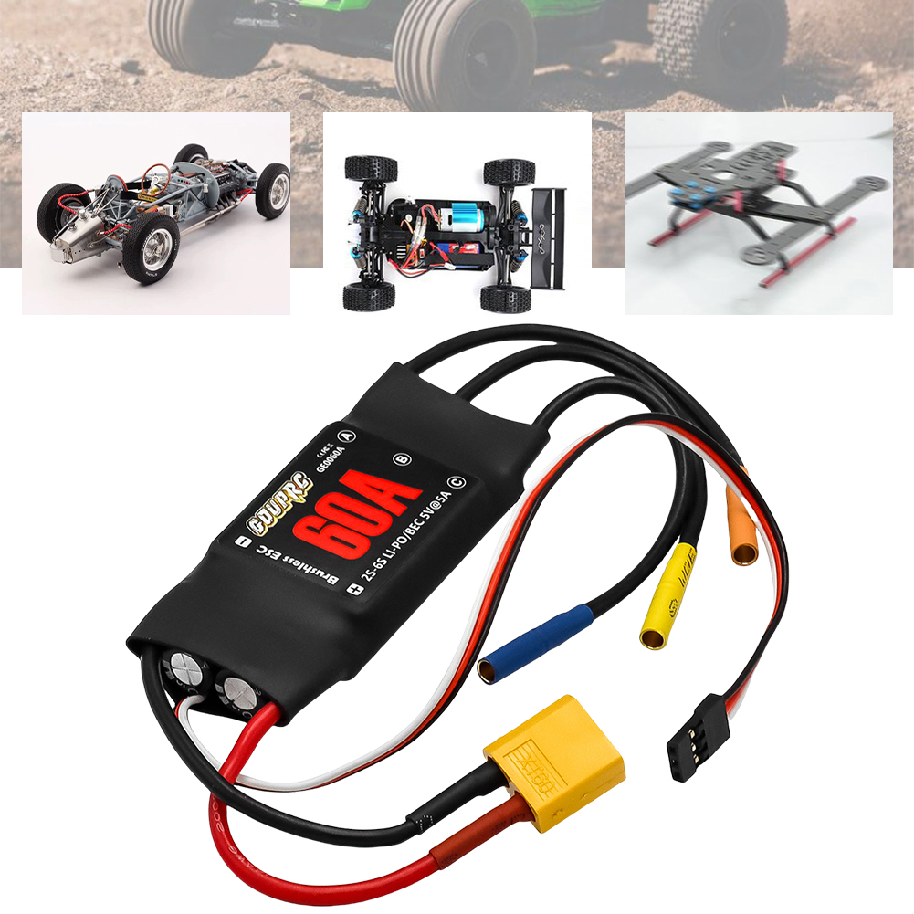 60A 브러시리스 ESC 2-6S 전기 속도 컨트롤러( - Rc Helicopter Electric 리뷰 및 가격