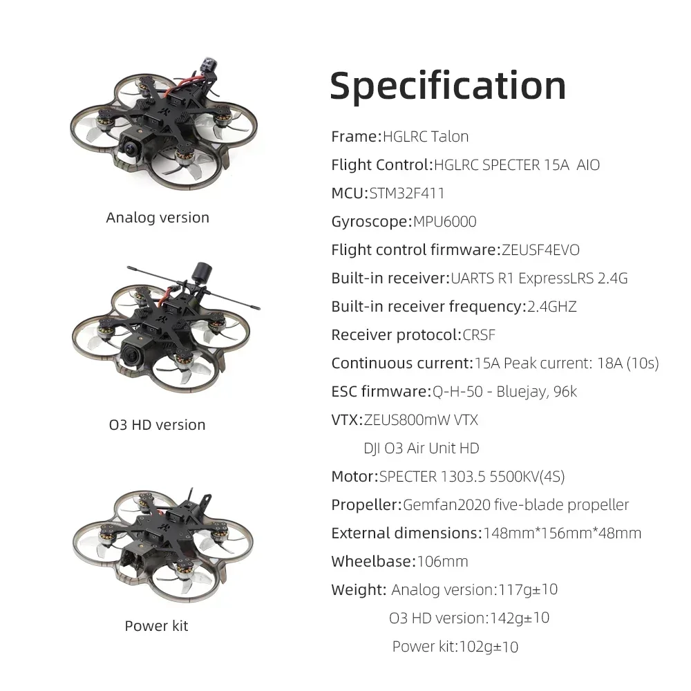 HGLRC Talon 2인치 Cinewhoop FPV  - Rc Helicopter Gas 리뷰 및 가격
