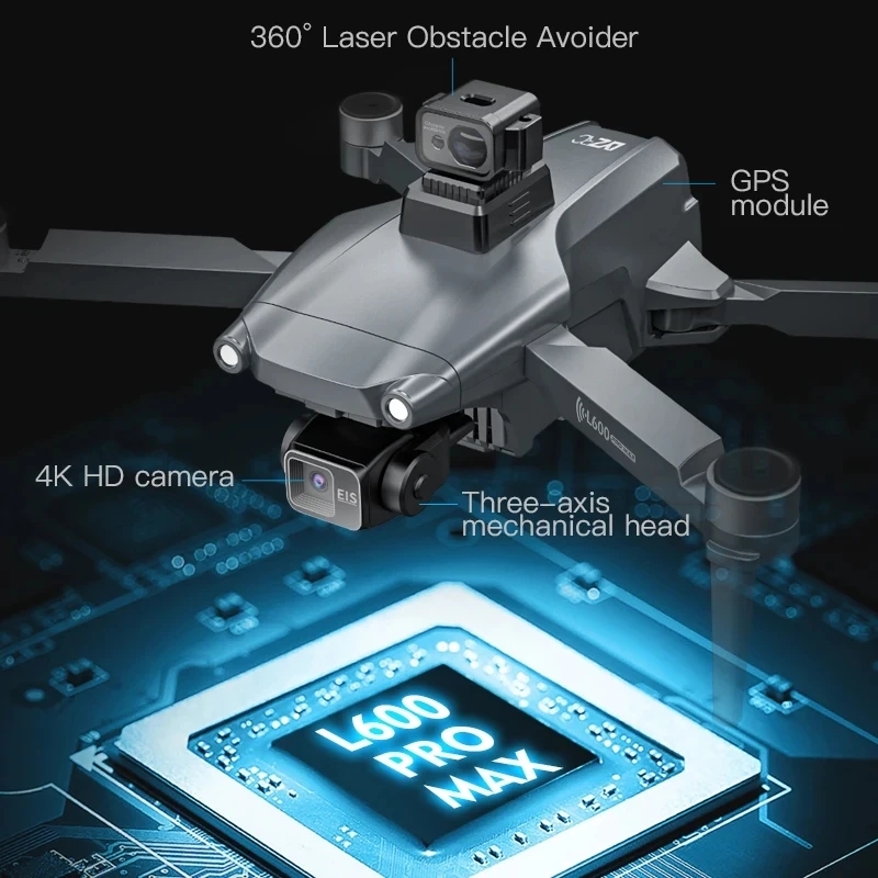 L600 PRO MAX GPS 드론 전문 4K 3축 P - Rc Helicopter Case 리뷰 및 가격