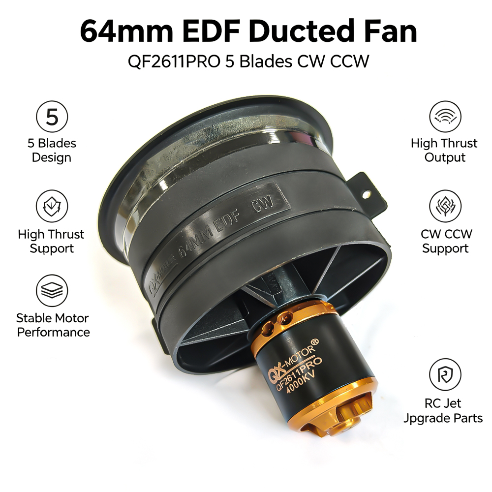    QX-MOTOR 5 블레이드 64mm EDF 덕 - Rc Helicopter Blade 리뷰 및 가격